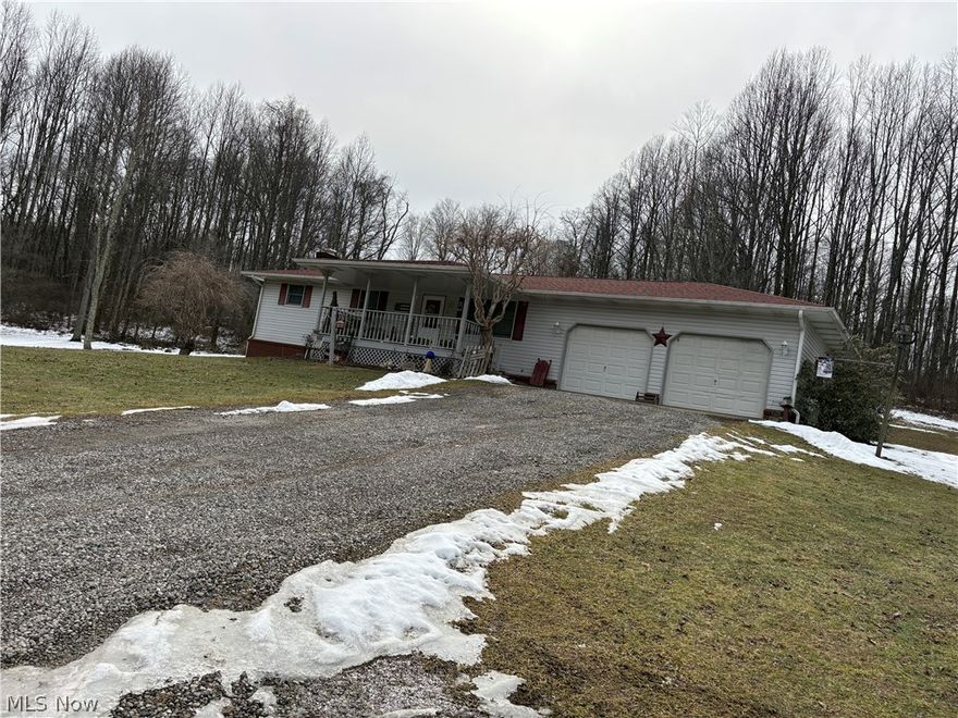 Ranch home built in 1993 on full basement on 26 +/- Acres with new survey