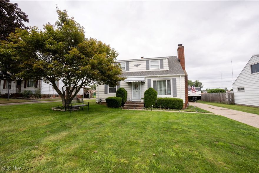 Stunning remodeled Cape Cod, inside and out. Garage, finished in 2022, boasts electricity, carport, and awning. 2023 deck with composite decking.  New Shed that stays with the property. Kitchen shines with LVT flooring, soft-close cabinets, backsplash, new appliances, windows, and sliding door. First floor boasts tile, fresh paint, recessed lights, new fixtures, and a cozy gas fireplace. Primary bedroom features a huge walk-in closet. Remodeled 2023 bath includes tile, large tub, walk-in shower, skylight, and dual sinks. Second floor has two freshly painted bedrooms. Finished basement (2023) includes bar, flooring, full bath, laundry, storage, and more. New furnace in 2023.