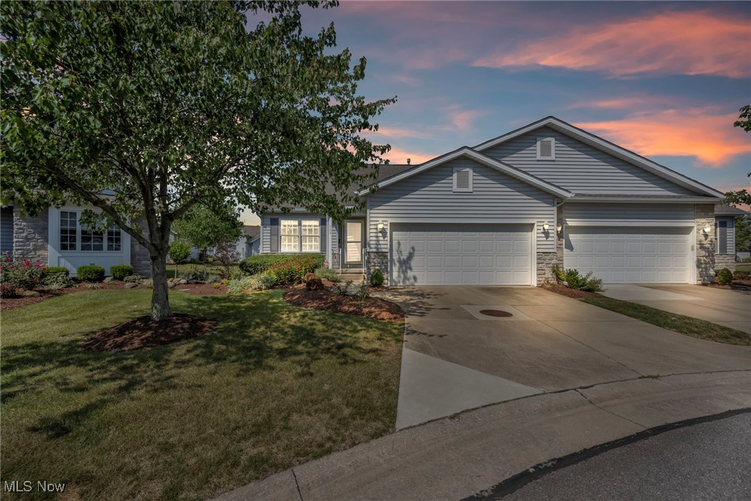 Elegant yet exciting, this "Stonehedge" spacious cluster-style Cape Cod offers 1st-floor living with a master bedroom, bath, laundry, and a sunroom, making it an ideal home for convenience & comfort. Located in a desirable, low-maintenance neighborhood on a quiet cul-de-sac lot, this home includes a gourmet kitchen, soaring ceilings, & a warming fireplace. A rare find, it also features a full basement and a 2nd-floor loft/bedroom with an additional full bath. Immediate occupancy available, home provides 2 to 3 bedrooms, including a 1st-floor den (which could serve as a 3rd bedroom) with custom built-ins. Upgraded eat-in kitchen boasts cherry-style cabinets, some with glass fronts, appliances, offering ample cabinet & counter space—a dream for any cook. Dramatic yet comfortable great room, highlighted by a cozy fireplace, offers direct access to the den. Owner's suite is sure to delight, featuring a large closet and an upgraded bath with a custom walk-in bathtub. 2nd-floor loft features an upgraded spindled lookdown, adding a touch of elegance to this larger floor plan. The premium all-season sunroom is perfect for year-round enjoyment, and the quiet lot makes it a peaceful retreat. With its rare combination of a basement and sunroom, this home is easy to show and is ready for its next owner. Call today for a private tour...