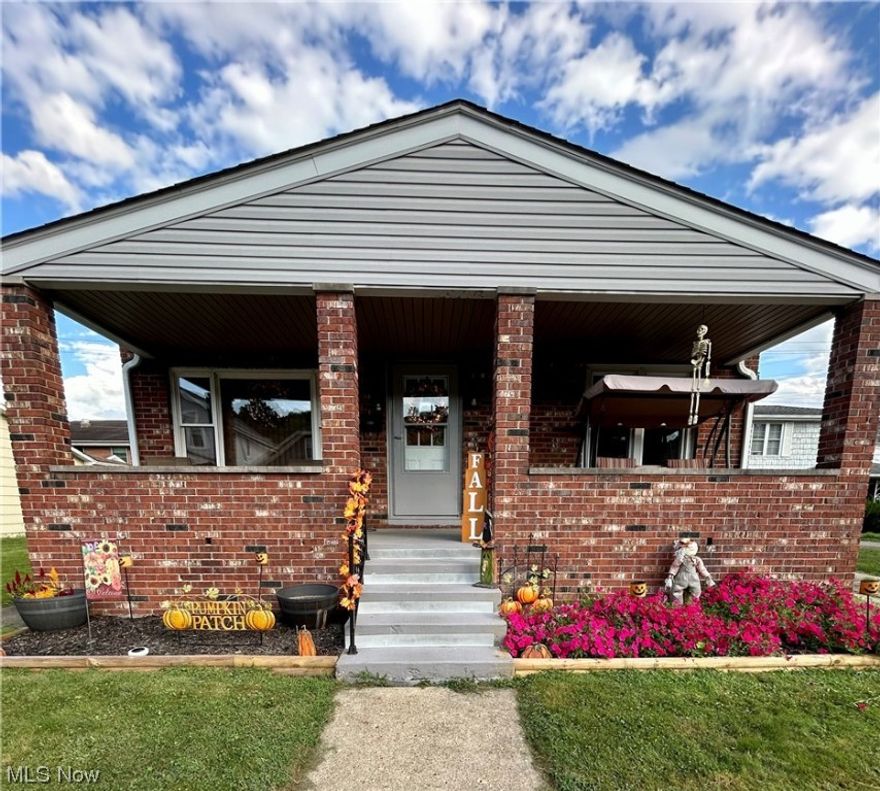 Come sit and relax on the covered front porch or in this adorable well-maintained home.  Featuring new vinyl siding and gutters approximately 3 years ago. The roof is approximately 5 years old, and the new windows are 6 years old. In town living with a short stroll to the park. Fenced in flat, back yard to entertain in!  The home includes the refrigerator, gas range, microwave, dishwasher, and gas dryer.  Pack your bags and get ready to move into this beautiful gem!
