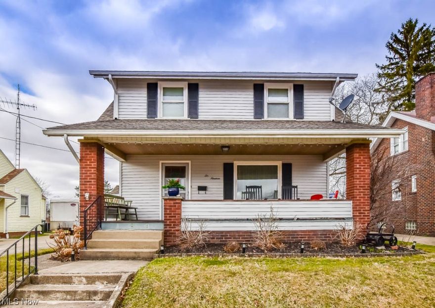 What a wonderful place to call home!  This 3 bedroom 2 full bath has so many great features including a perfect location in the heart of Louisville within minutes of the high school and downtown attractions.  The spacious covered front porch offers a great place to relax as well as an inviting entrance. Inside you'll appreciate the beautiful woodwork in the living room as well as the formal dining room with newer flooring.  The updated kitchen features matching white appliances, newer flooring, and a convenient mudroom that leads to the deck in the fenced backyard. A remodeled full bath with a shower and wood accent wall is on the main level while a 2nd full bath with a bathtub is shared by the upstairs bedrooms.  One of the bedrooms has a stairway to the finished attic, an ideal spot for a playroom, music room, or home office! The lower level adds even more living space in the rec room with a stone accent wall and bonus room with easy to maintain laminate flooring. A detached 2 car ga