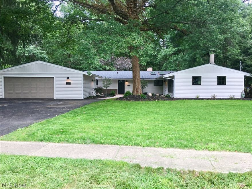 Fully restored and updated ranch on a wooded lot!  This 3 bedroom, 2.5 bathroom home has been completely renovated from top to bottom.  Entertainer's dream with a complete open concept kitchen/living/dining room with beautiful wood floors. All new kitchen with a huge island, includes soft close cabinets, stainless steal appliances, and granite and quartz countertops.  Additionally, there’s a huge family room with a large stone fireplace.  Gracious master suite with a large walk-in closet and gorgeous private bathroom.  This home also sits on one of the best lots in the neighborhood with a wonderful wooded backyard!!  The renovation list includes new roof, siding, windows, HVAC, electrical, plumbing, flooring, cabinetry, custom wood work, landscaping and the list goes on.  Ask agent for full renovation list.  Schedule your appointment today!  One of a kind home that’s virtually new!