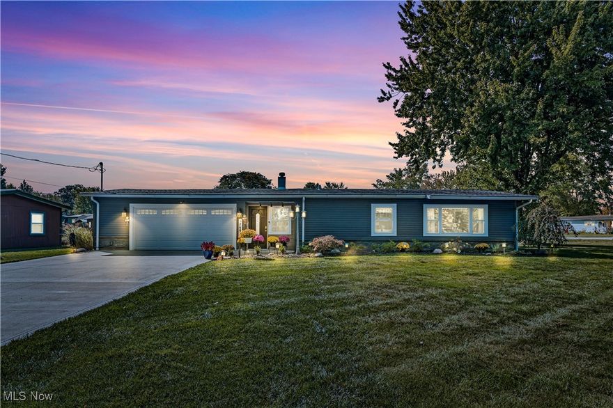 Welcome home to this move-in ready 3-bedroom, 1-bath ranch that's been beautifully updated inside and out! Sitting on a large, landscaped corner lot, this home offers great curb appeal and plenty of outdoor space to enjoy. The backyard is perfect for entertaining with a spacious patio, extended seating area, and a cozy fire pit for those relaxing evenings. Step inside and you'll love the fresh updates throughout-modern kitchen, a stylishly updated bathroom, and newer flooring and paint that make the whole home feel warm and inviting. The attached 2-car garage gives you plenty of storage and convenience. If you're looking for a home that's been cared for and updated with attention to detail, this one's it-just unpack and enjoy!