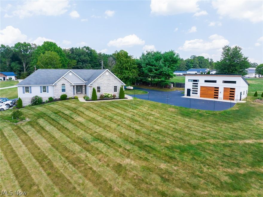 Onsite auction Tuesday, April 21st at 6:00 PM. Built in 2009 and meticulously maintained, this beautiful single-story home sits on 1.2 acres of land. Boasting 2,122 sq. ft. of comfortable living space plus a full walk-out basement for added versatility, you’ll find 4 bedrooms and 2.5 baths, a beautiful kitchen, dining area, and large living room all on the main level. Enjoy the convenience of an attached 2-car garage — plus a 45’ x 26’ detached garage built in 2022 with two overhead doors, perfect for hobbies, storage, or extra vehicles. The detached garage comes with a fully furnished tiny home that could be a great short term rental opportunity. It is heated and cooled, equipped with a full bath, a kitchen/living room area, and a loft. A 12’ x 8’ shed offers even more room for tools and outdoor gear. The house has a forced-air propane furnace and central air conditioning, and utilities include electric hot water heater, water softener system, dedicated laundry room, well, and septic. Don’t forget about the cement patio that you can enjoy summer nights on. Whether you’re looking for room to grow, space for your passions, or a move-in-ready home with opporunties, this one checks all the boxes.