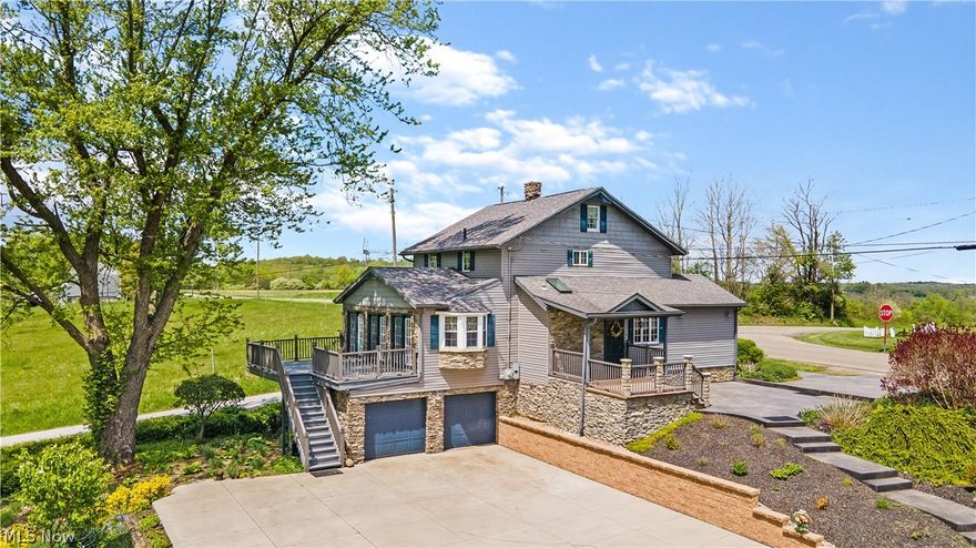 Have you ever taken the scenic route and driven by a home, amazed by all it has to offer? This is one of those homes! This iconic Canton South home is now ready for a new owner. Offering 3 bedrooms and 2.5 baths on a large corner 2-acre lot with views of a peaceful rural setting. Tall cathedral ceilings and smooth cherry wood floors greet you when you enter the home. A spacious beamed living room sits at the front of the home and it's open to another living room that could be a sitting area for your guests. The dining room provides an entertainment area for your gatherings with french doors that open into a sun-lit family room. Sunlight pours in from every angle making it a very relaxing space. The kitchen is reminiscent of old-world charm with exposed brick walls, granite counters, and oversized wood beams. A half bath completes the 1st floor. All 3 bedrooms are on the 2nd floor including a full bathroom with a claw foot tub and double vanity. The walk-out lower level was designed wit