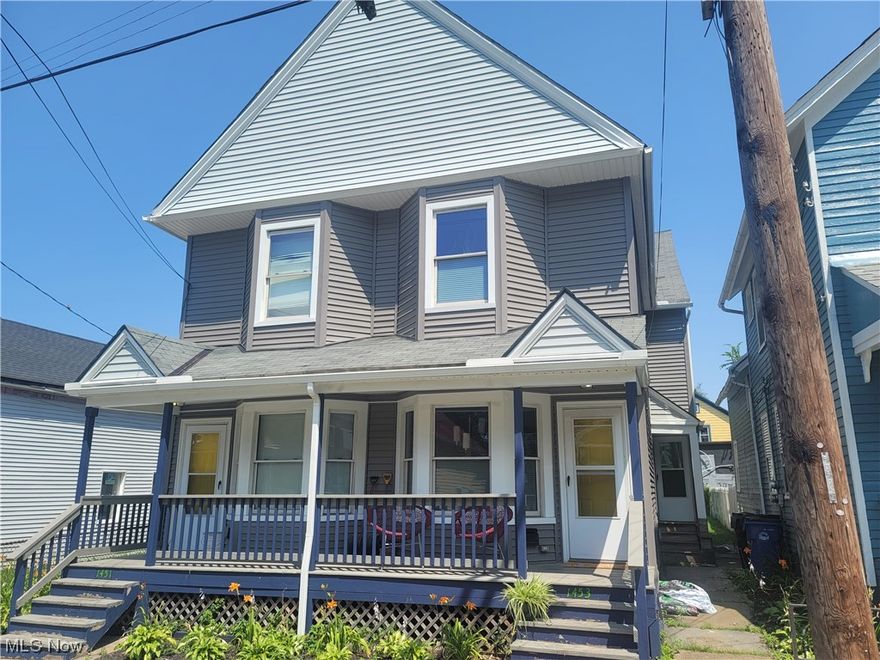 Here is a great opportunity to own a triplex located between Ohio City and Gordon Square. This original 4 suiter was legally rehabbed into a triplex, giving the right side and amazing 3 bed and 2 bath unit, including a laundry room. What a great opportunity for someone to live in a 2 story, 3bed and 2 bath unit, while renting out the other two. It has been beautifully maintained and cared for by the long time tenant. The other 2 one bedroom, and one bath units, are set up very similar, and have a great flow from front to back. The downstairs unit has access to laundry in the basement. Each unit has it's own private entrance. There is no garage or driveway, so tenants would utilize the on street parking available. There are separate meters for gas and electric for each unit. The leases are currently month to month, and have the potential to be adjusted to current market value by the new owner. The entire home was recently vinyl sided, showing off it's beautiful curb appeal. Whether you are makng this your new home, or adding it to your investment portfolio, this one is ready to go!