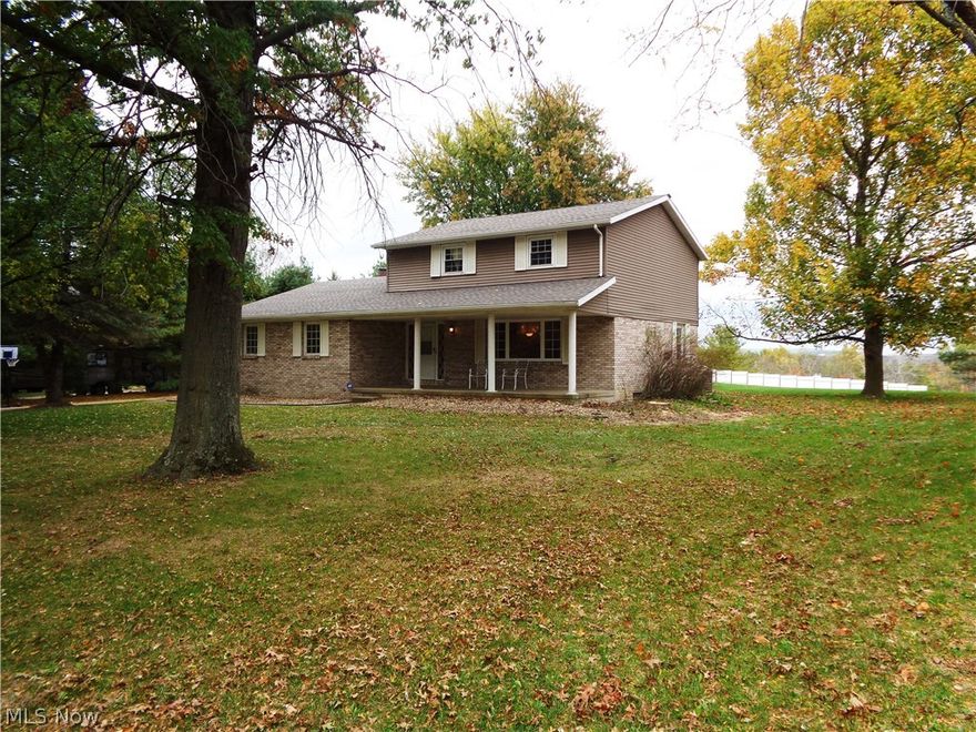 Two Story Home Located In Wilshire Hills Nestled On .98 Acres Offers 3 To 4 Bedrooms And Two Full Bathrooms! The Covered Front Porch Of This Home Invites You Into Large Foyer Area With Double Closet/New Flooring/Staircase Going To Upper Level.  Newer Interior Paint Through Out Home. Spacious Living Room w/Picture Window/Newer Carpet. Kitchen With Dinette Area  Features Quartz Countertops/Newer Flooring/Plenty Of Cabinet Space/Stove Top/Built In Oven. Formal Dining Room w/Newer Flooring. Family Room w/Wood Burner Could Possibly Be 4th Bedroom. First Floor Updated Full Bathroom. Second Level Includes Master Bedroom With His/Her Closets, Second And Third Bedrooms With Double Closets. Updated Full Bathroom.  Unfinished Basement w/Plenty Of Storage Space. Two Car Attached Garage. Other Updates Include: October 2016 Roof, Quartz Countertops, Both Bathrooms, Some Flooring, Exterior Doors, Some New Wood Trim, Heat Pump w/AC 8 yrs ago, and more.