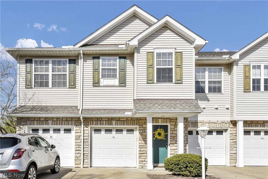 This lovely upper-level Ranch-Style condo has 2 bedrooms, 2 full, updated bathrooms and an attached garage. Garage is located beneath the unit for convenience, privacy and security. Garage is heated and has an oversized storage closet. This development is pet-friendly and a convenient location near to the newly built Shoppes in Parma. Eat-in kitchen comes with all appliances and newer laminate wood flooring that extends into the dining room. Master bedroom has a HUGE walk-in closet and a private updated master bath. Laundry is located in unit and on the same floor. The vaulted ceiling and natural light are beautiful as well. This is a highly sought after end-unit and very well maintained. With this market, it will not last long. You can truly move right in and have easy, convenient, and modern living.