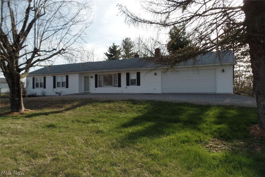Located just 3 miles south of McConnelsville on State Route 60, sits this ranch home with a 2-car attached garage plus another one car garage. Set back far enough from the road that you won't hear any road noise. Out back there is a field that could be used for animals or recreation 3.86 acres total. Inside you'll love the room and features; such as hardwood floors in the bedrooms and the basement could easily be finished. This is a must-see.