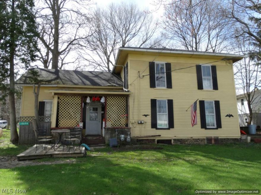 Century Home/Duplex in the heart of Middlefield on over 1 acre. Approx 2336 sq ft. North unit includes 3 Bedrooms & 1 Bath and the South unit includes 1 Bedroom & 1 Bath. This side by side duplex has great potential, but both units need some necessary repairs, rehab & updating. Separate utilities. Outbuilding/Garage on deep lot. Being sold AS-IS. City amenities, close to schools, shopping and restaurants.