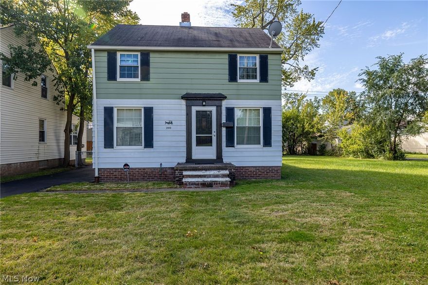 Reject rent and start new in Maple Hts. A place to call your own with this 2 story colonial home on a double lot. This home is located just minutes from restaurants, shopping, dining and schools. Features 3 bedrooms, 1 full bath, large kitchen with appliances and full basement ready for you to finish. The driveway has a fresh coat of asphalt sealant leading to a 2 car detached garage, surrounded by a chain link fenced in yard.  Schedule a showing today!