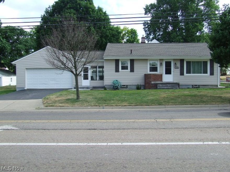 Updated Ranch would be a great starter home or perfect for downsizers!  Three bedrooms and living room have polished hardwood floors and ceiling fans.  Large kitchen has sunny eating area with chair-rail molding.  All appliances stay. Sun room connects to kitchen and garage and provides easy access to front and back yard. Full basement has half bath and glass block windows.  2 car attached garage with opener. New hot water heater. Move-in ready!