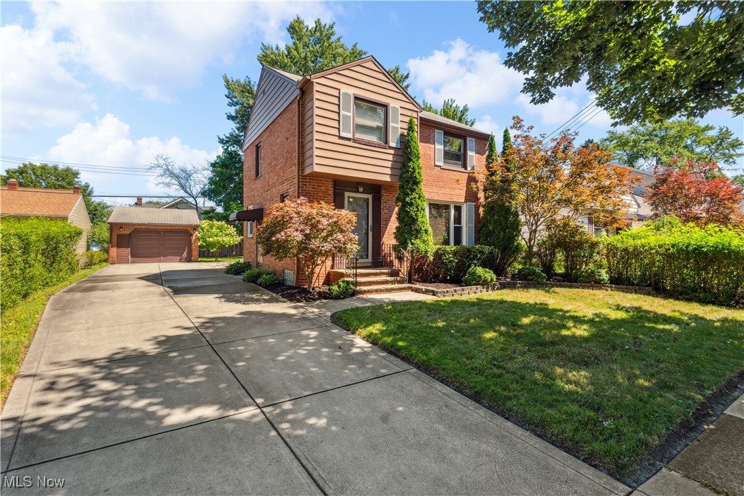 Welcome home to this charming 3 bedroom 2 full bath brick colonial. Located on the main floor is the dining room, living room, kitchen and an extra space at the back of the house that can be used for a sunroom, mud room, or an office. All 3 bedrooms are located on the 2nd level with a full bath. The second full bath is located in the finished basement. The property features hardwood flooring, wood blinds, and a stamped concrete patio outside.