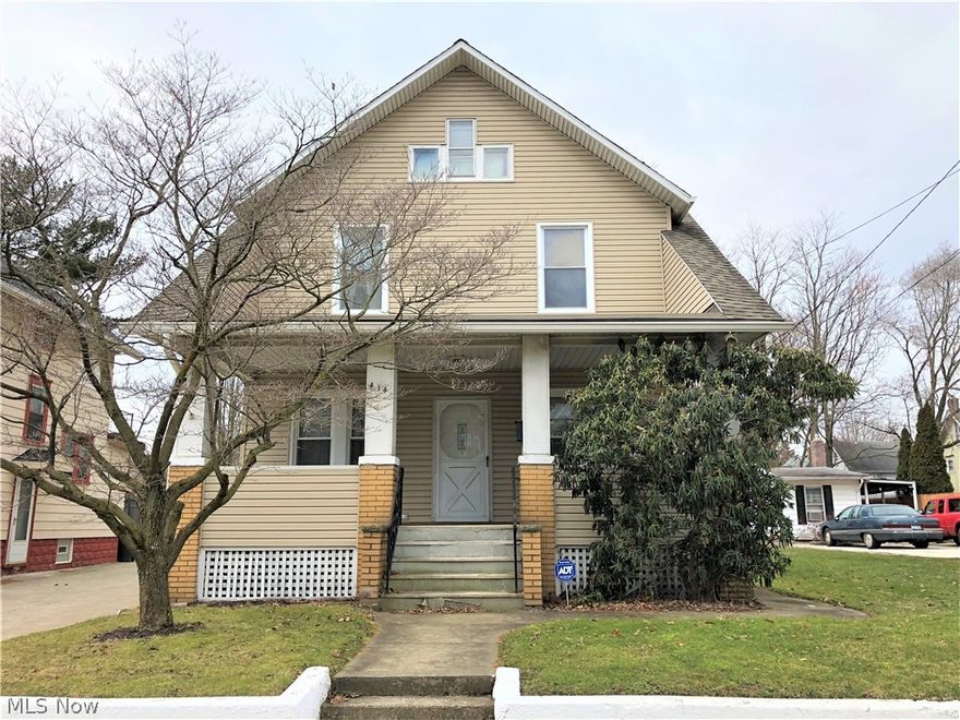 This desirable North Hill colonial offers over 1,800 Sq. Ft. with 3-4 bedrooms and 2 baths, close to expressway, shopping, eateries and shopping.  This home has had some great improvements over the last several years including newer vinyl siding and roof (6-7 years old) , furnace and A/C ( approx 3 years old), almost all windows approximately 8 years old (except for 3rd floor and a few stationary windows), all wallpaper stripped and removed and repainted, the back concrete stairs and driveway have been replaced- all the high dollar items have been done.  The living room has a wall of built-ins on each side of the gas fireplace, spacious formal dining room with storage under the window seat and an oversized kitchen with breakfast bar.   The basement is unfinished but there is a shower, toilet and sink for extra convenience.  The third floor is somewhat of a bonus area but could be used as a 4th bedroom- current owner does not use it and has it closed off most of the time.   This is a go