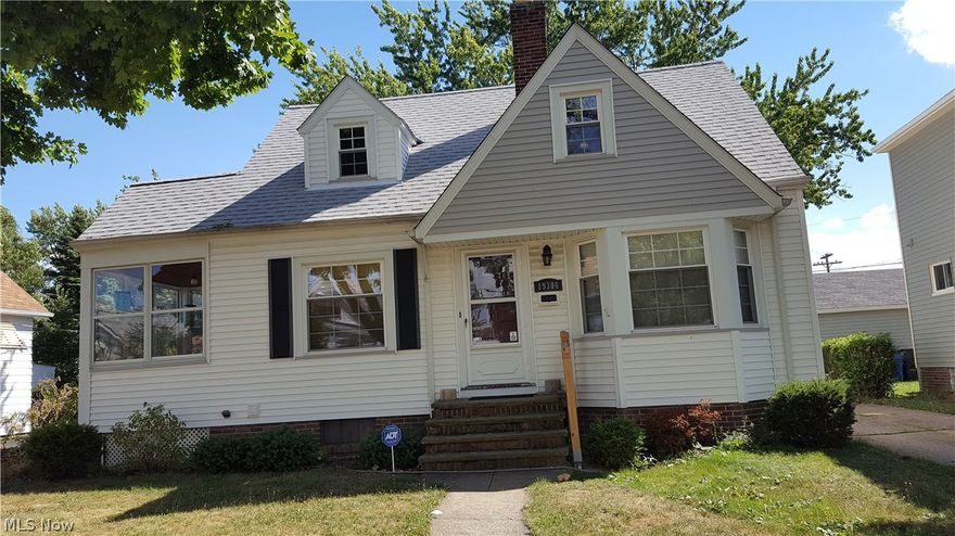 Great home with many updates! Must see!  Enclosed side porch for those warm summer nights! Updated bath and updated kitchen with eating space!
Central air. Semi finished rec room. Garage and 1/2.