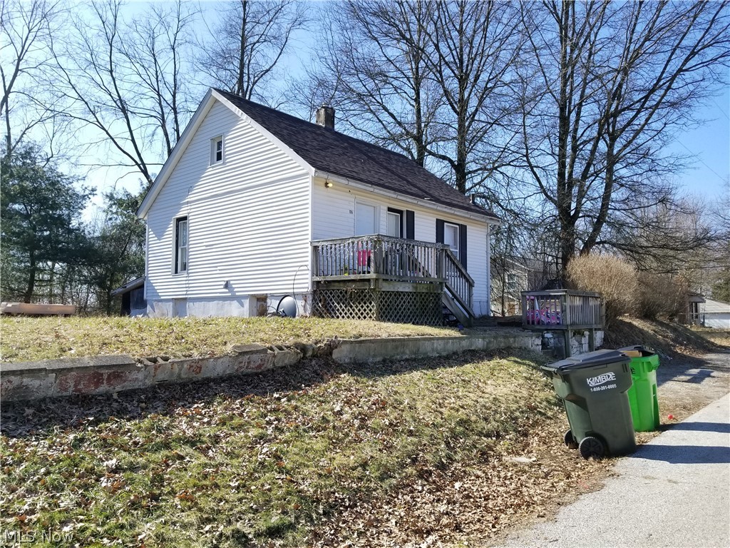 Great investment opportunity or great for a first time home buyer! This is a 3 bedroom/1 bathroom. 2 bedrooms on the first floor, master bedroom on the second floor. Eat-in kitchen. Full, walk out basement. 1 car detached garage, spacious lot. Roof on house was replaced in 2019, interior was completely updated in 2018. Full basement. Does not have central air. Being sold AS IS.