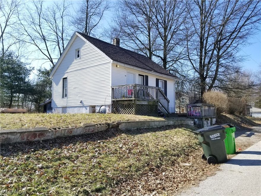 Great investment opportunity or great for a first time home buyer! This is a 3 bedroom/1 bathroom. 2 bedrooms on the first floor, master bedroom on the second floor. Eat-in kitchen. Full, walk out basement. 1 car detached garage, spacious lot. Roof on house was replaced in 2019, interior was completely updated in 2018. Full basement. Does not have central air. Being sold AS IS.