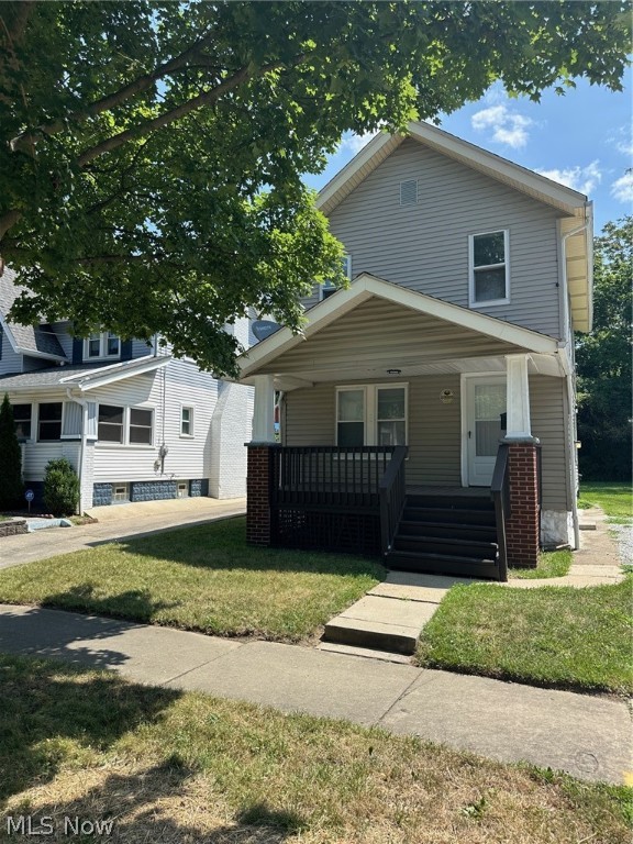 Stop by and see this newly renovated Colonial Home. This home is located near the interstate, schools, and shopping. Living Room has new carpet flooring. The upstairs living space has a fresh paint throughout. The living room, dining room and kitchen are also freshly painted and features laminate flooring installed in 2022. There is a small back porch that would be ideal for sipping your morning coffee or evening beverage. The basement is also freshly painted and there is a laundry hook up as well. With attention to detail in every corner, this home offers both style and functionality. It's perfect for everyday living! Owner is offering a Home Warranty to the buyer.