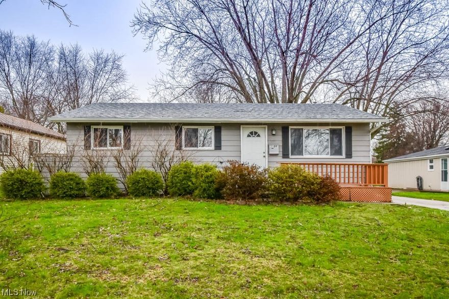 Simply adorable 3 bedroom ranch in a prime North Canton location! Nicely updated with an open floorplan that flows from the living room with a big picture window into the dine-in kitchen complete with newer cabinetry, decorative tile backsplash and stainless steel appliances. A spacious mudroom/laundry room with appliances included connects to the attached one car garage, creating a great drop spot for coats and shoes. Down the hall are 3 bedrooms including the master with a private half bath. The main full bath has been refreshed with a modern vanity and tub with a tiled shower surround. Lots of potential to add more living space in the full basement with a 2nd laundry area with a utility sink.  Outside, you'll appreciate the extra parking in the drive and the concrete patio to enjoy summer days. Improvements include a new roof and gutters (2022) concrete driveway (2021) Furnace & A/C (2015) and more! Call to see this wonderful home near Price Park and all amenities today!