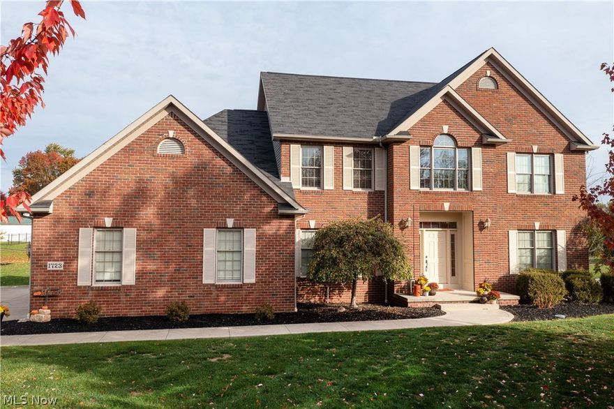 Welcome to this beautiful two-story home on a cul de sac in the Monticello Estates. You will love the elegant & inviting 2-story foyer, 9' ceilings, open floor plan, great room/dinette/sunroom/kitchen, and the finished lower-level walkout. The great room features a fantastic view of the pond/backyard, a gas fireplace, newer carpet, and is open to the dinette/kitchen, perfect for entertaining & gatherings. The spacious eat-in kitchen offers hardwood floors, stainless appliances, a breakfast bar, quality cabinetry, and a dinette area. Enjoy & relax in the charming sunroom w a walkout to the carefree vinyl/composite deck overlooking the Monticello clubhouse, pool, & fishing pond. The first floor also offers a formal dining room, a large office w a beautiful barn door, a mud room/bonus room off the 3-car garage, a half bath, and a large laundry room. Upstairs are two full baths and four bedrooms (3 w walk-in closets), including the master suite with a private bath offering (double vessel s
