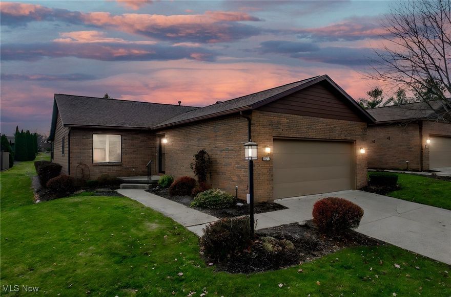 Welcome to this stunning 2-bedroom, 2-full-bath end-unit condo located in the highly sought-after Fairways II at Prestwick community! Offering an open and inviting layout, this home features a vaulted great room with a cozy gas fireplace, a formal dining area, and freshly cleaned carpets throughout. Beautiful French doors lead to a bright sunroom, perfect for relaxing with morning coffee or unwinding at the end of the day.  The spacious kitchen provides abundant oak cabinetry, ample counter space, and room to comfortably seat 4–5 for casual dining. Convenience is key with first-floor laundry and a 2-car attached garage.  The generous primary bedroom suite checks every box—featuring a wall of windows for natural sunlight, a large walk-in closet, and an expansive ensuite bathroom complete with dual vanities, a corner soaking tub, and a stand-up shower. A well-sized guest bedroom and a second full bath round out the main floor.  Looking for additional space? The huge unfinished lower level offers endless potential—create a recreation room, home gym, hobby area, or simply enjoy the abundant storage.  Ideally located just minutes from shopping, grocery stores, restaurants, and highway access, this condo offers low-maintenance living in a truly convenient neighborhood. And if you enjoy golf, you’ll love having excellent courses right nearby!  Move in, relax, and start enjoying the comfort and lifestyle of Fairways II at Prestwick!