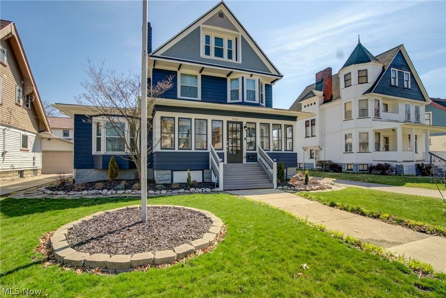 Welcome to this Incredible Grace Avenue gem! This is the dream home that welcomes you from the enclosed front sun porch to the large deck with charming pergola. You will love the architectural detail found throughout the home – beautiful solid oak front door, preserved stained glass windows and stunning original hardwood floors in the main bedrooms. The main living space is a unique combination of openness and cozy nooks, perfect for either entertaining or curling up with a book next to the upscale electric fireplace. The kitchen features all stainless steel appliances, gas stove, quartz counter tops and on-trend Shaker Style white cabinets. The bedroom spaces are ideal. The master bedroom has a private bath with a custom subway tile shower, on-trend tile floors and quartz counters. The second full bath is complemented by an Edison light with a jacuzzi whirlpool tub and shower. The third floor is open for your creative use from office, to studio to play space. All systems in the home a