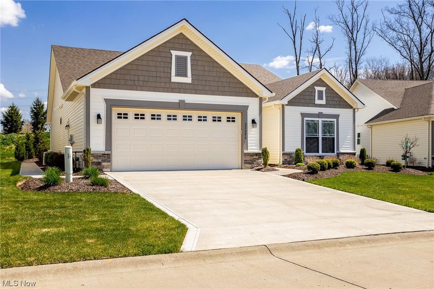 This Immaculate Ranch located in the desirable Seidel Farms community has it all!! Stepping through the front door you are greeted with soaring ceilings and tons of natural light. Perfectly placed for privacy, there is a bedroom an office and full bath at the front of the home. The spacious entry foyer leads you to the great room with gas fireplace. A large island in the kitchen with seating and pendant lighting will quickly become the center of activity which overlooks both the great room and the open dining room.  Tucked away with pocket glass panel doors is a four seasons room that provides year round views the backyard. The sliding glass door leads to a custom covered patio, surrounded by lush landscape- perfect place for entertaining. On the opposite side of the home, you will be impressed by the expanded luxurious and private master bedroom / bathroom which has two walk-in closets and trayed lighted ceiling.  Built in 2020 and professionally decorated you will be wowed by the upd