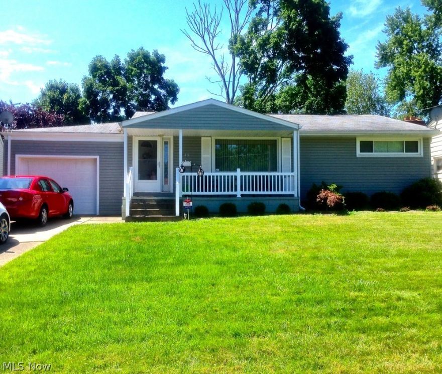 New Everything!! This Beautiful 3 bedroom Ranch Home features: Updated Kitchen including All New cabinets, Counters, Tile back splash, Ceramic tile floors, and All Stainless Steel Appliances are Included!  Freshly Painted throughout, Large living room with newly refinished hardwood floors.  Updates also include New furnace, Central air, Windows, Vinyl siding / Porch railings, & Shutters.  Bathroom has New Tile floors, Vanity tops, plus all New interior doors throughout home.  Spacious Rec room with Custom Built Bar in basement which is perfect additional space for holidays & special occasions.  Awesome backyard space for entertaining and grilling out on your patio / deck area and a shed perfectly sized for a riding lawn mower plus all your tools & storage needs.  Call or message today while this incredible home is still available!