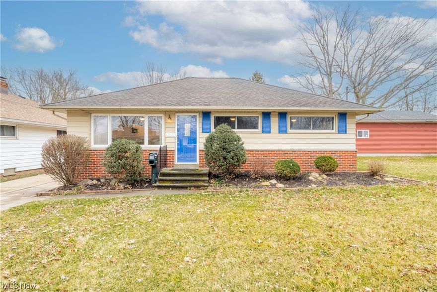 Are you looking for an updated home at a good value? Check out this ranch style home with 3 bedrooms, one full bath and a full basement. The main level of the home boasts updated paint, a cheerful kitchen and vinyl throughout. A custom built-in between the kitchen and living room is currently used as a pet crate and could be used for a built-in bar… let your imagination roam. If you are looking for a home that offers flexibility to the location of the laundry, this home has 3 hookups available; one in the basement, one in the kitchen and a 3rd in the hallway of the bedrooms (room for stackable washer/dryer), WOW! The lower level of this home is currently unfinished, and offers great space to build out a rec room, and add a full bath, as the plumbing is already done for you. Be sure to check out the parklike backyard with an oversized shed that has electricity run to it. This is a great space for a man-cave or she-shed!