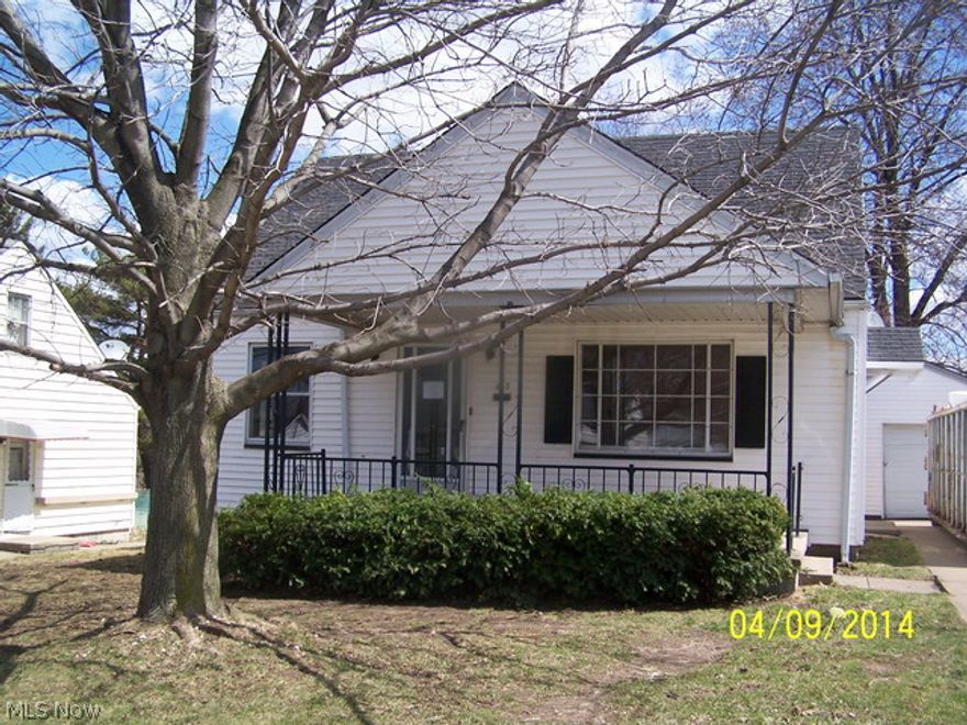 Vinyl sided 1.5 story with traditional cape floor plan. 2 bedrooms on first floor one large bedroom and landing area on 2nd floor. Unfinished basement,  Concrete drive and 1c car det. garage with side attached covered concrete pad. This one needs work but a good bargain for this West side location. o The purchaser must be buying the home as their primary residence during the initial 20 days of listing, without competition from investors. This property is eligible under the Freddie Mac First Look Initiative through 05/19/2014