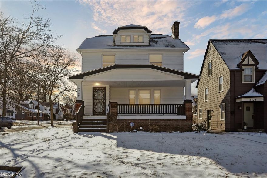 Welcome to this beautiful home that is a Cleveland Heights gem!  This home has been recently remolded with newer carpet and flooring but boasts original hardwood floor which accentuates classic elegance with modern convenience. The spacious living area and dining room is perfect for cozy evenings by the fireplace or entertaining guests. The built-in features throughout the home include window seats with built-in storage, perfect for soaking in the natural light. The kitchen provides ample space for a large table. The second floor features three large bedrooms, a full bath and a balcony perfect for sitting and enjoying the covered outdoors! The enormous third floor can be used as a fourth bedroom, office or bonus room. 2020 Updates include new furnace, new hot water heater, updated electrical, updated plumbing, new windows, freshly painted interior and exterior, new roof, new lighting and plumbing fixtures throughout. 
This home is conveniently located near schools, parks, and shopping, this home offers the perfect blend of historic charm and modern essentials. Don't miss your chance to own a piece of history – schedule your private showing today!