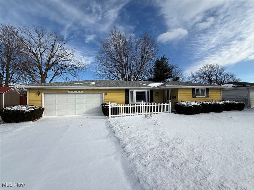 Welcome to 2435 Didrickson Dr! This well cared for three bedroom, one bathroom ranch invites you to fill the space with your personal touches. Fresh, new carpet installed in December '25 makes the interior of the home cozy and warm. When you enter into the back half of the home you have the well maintained kitchen and laundry areas. As well as access to the back yard through the large glass slider. No need for steps in this home as each of the three bedrooms are located on the main level. Single floor living at it's best. Each bedroom has sliding closet doors with ample storage and plenty of windows to let in the natural light. The privately fenced in back yard is a wonderful area to spend your evenings and weekends. Covered patio allows you to enjoy in most weather. Exterior storage shed has power to provide you with ease when maintaining the spacious back yard. Two car attached garage never leaves you walking through the sometimes harsh Northeast Ohio weather. Within 0.5 mi of Lake Erie and close proximity to plenty of shopping, dining and freeway access.