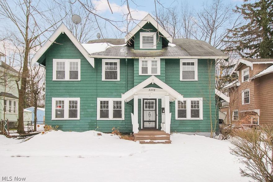 This incredibly spacious colonial is bursting with potential! Whether you're an investor looking for a value-add opportunity, or a home owner looking to build sweat equity, this home is an great opportunity! Incredibly spacious inside, the home has a large living room with mantel, formal dining room with built-in china cabinets, spacious kitchen, bonus room for a less formal breakfast room or maybe a playroom or home office all on the main floor! Upstairs are 4 bedrooms, plus huge closets, additional bonus rooms and 2 full bathrooms! (If you're an investor all that space means you'll command higher rental prices!) It also has a great location: just a short walk to the popular Cain Park, near shopping centers (including Whole Foods), near schools, restaurants and so much more! The property needs a few updates (roof and mechanicals are older) but it's move-in ready for a tenant or owner! And it has really solid updates as well, including newer vinyl windows and new garage. Needs some TLC