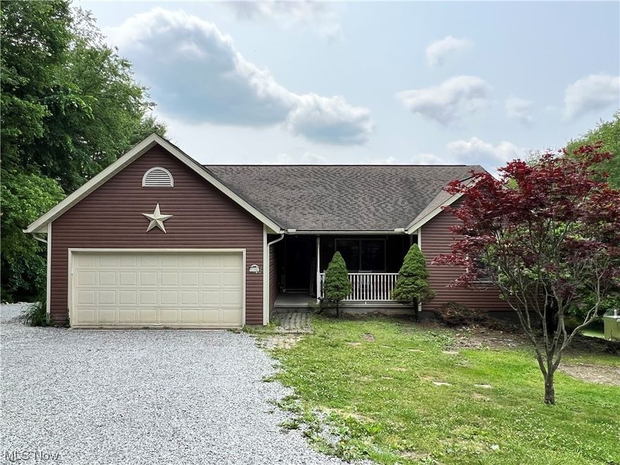 Welcome to your beautiful new SECLUDED country home on 1.9 acres!!! The 3 bedroom, 2 full bath ranch style homes offers privacy and beautiful views! The view begins on the brand new composite deck and sunroom (built in 2022), and continues to the window trio in the living room and double windows in the master suite! The open concept floor plan welcomes the natural light from every direction. The ranch style home offers all main floor living including all 3 bedrooms, the master suite (with on suite and double walk in closets), 2 additional bedrooms, a full bath, main floor laundry and a mud room directly off the double car attached garage. The full, un-finished, walk out basement has tons of potential for additional finished square footage! In addition to the new deck and sunroom a new hot water tank was also installed in 2022!! This beautiful, private, ranch home in the country will not last long!!!!