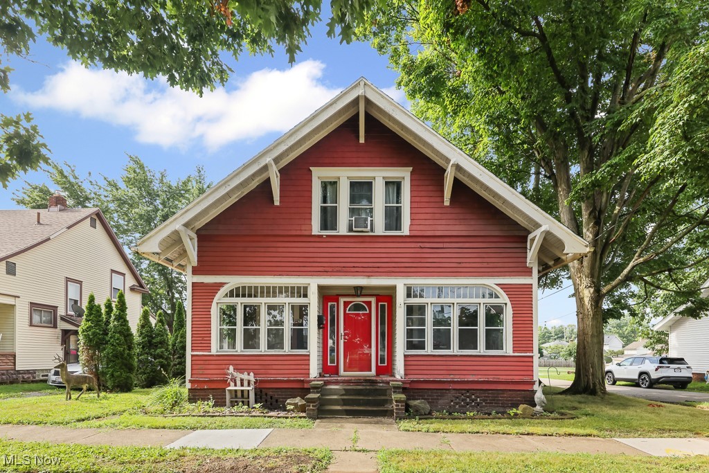 Charming 4-bedroom home with a rich history and plenty of character! This lovely property offers a main-floor bedroom, a remodeled half bath (2018), and a spacious living room with natural hardwood floors. The dining room also features beautiful hardwood floors, creating a warm and inviting atmosphere. Enjoy the cozy enclosed front porch with carpeting, perfect for relaxing. Upstairs, you'll find three additional bedrooms, all with ample storage, and a full bathroom. The home’s windows were updated in November 2017, ensuring energy efficiency and a modern touch. Fun fact: The seller was told that the basement was once a bakery! The home is believed to have been built in 1901, though the auditor’s records state 1944. Enjoy outdoor living in the backyard, where the pool stays for your enjoyment. The two-car detached garage includes a working woodburner, adding to the charm and functionality of the property. Don’t miss out on this unique home with plenty of character and updates throughout! PROPERTY BEING SOLD AS IS.