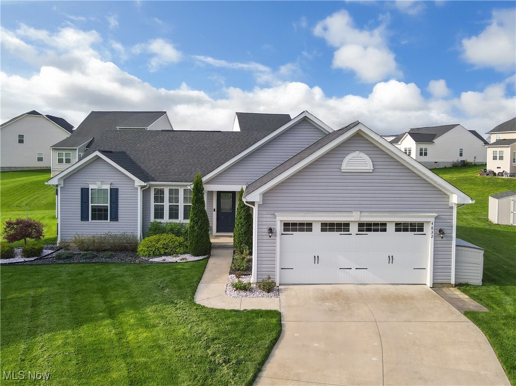 Built in 2018, this beautiful ranch is ready for its new owners. Located in Field LSD! Enter into the spacious open floor plan featuring a dedicated dining area and large living room with a cozy fireplace. The kitchen is a chefs dream with a huge island, abundant cabinetry and a layout perfect for entertaining. The primary suite boasts a luxurious en-suite bathroom and large walk in closet. Two additional bedrooms share the hallway bath on the opposite side of the home, offering space and privacy. Enjoy the outdoors on the oversized deck which was just stained in 9/2025--ideal for hosting! The finished basement has a wet bar, half bath and a pool table that stays with the home. Don't miss out on this great home! Water Softener- 8/2025