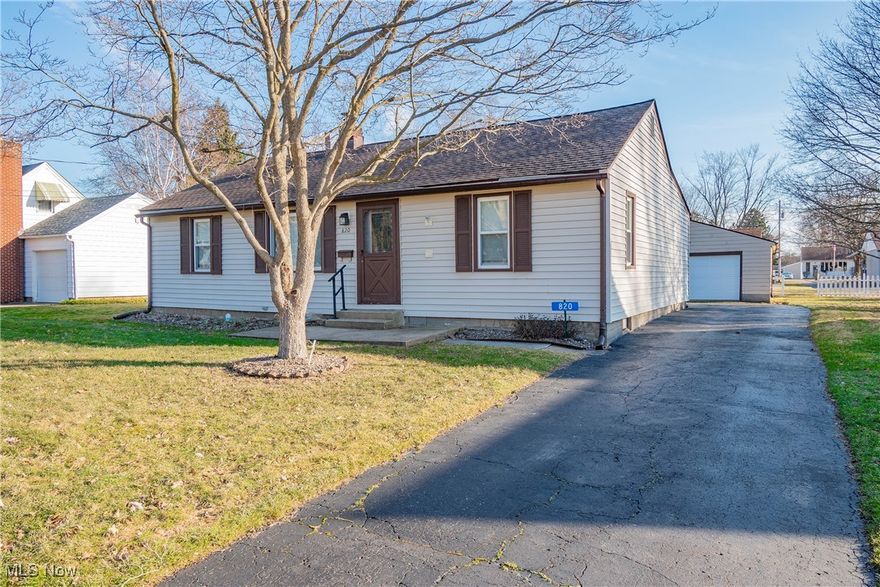 Welcome home to 820 W Maple Street! Nestled in the heart of North Canton, this charming 3-bedroom, 1-bathroom ranch offers the perfect blend of comfort and convenience. Located within walking distance to Price Park and just minutes from The Strip and Belden Village, you'll enjoy easy access to shopping, dining, and outdoor activities. Step inside to an inviting open main level boasting a living room with a cozy gas log fireplace. The formal dining room is perfect for gatherings, while the updated eat-in kitchen features luxury vinyl plank flooring, a stylish tile backsplash, and sleek countertops. All appliances are included for your convenience. Adjacent to the kitchen is a bonus living space, often used as a family room, with sliding doors to the backyard, making it perfect for entertaining. Enjoy a private owner's bedroom while two additional generously sized bedrooms and a full bathroom are located on the opposite side of the main living area. The lower level features a living room, bar, laundry area, and plenty of storage. Two additional rooms offer versatility - one with a workbench and the other ideal for canning or crafts. Step outside to discover an oversized screened-in porch, perfect for summer evenings. The large yard provides plenty of room for outdoor activities, and the two-car detached garage adds convenience and additional storage space. Notable updates include fresh paint in the master bedroom (2025), new garage door (2021), new HWT (2022), new microwave (2024). Hardwood floors under carpet throughout the main level. Don't miss out on this well-maintained home in the highly desirable North Canton School District. Schedule your private tour today!