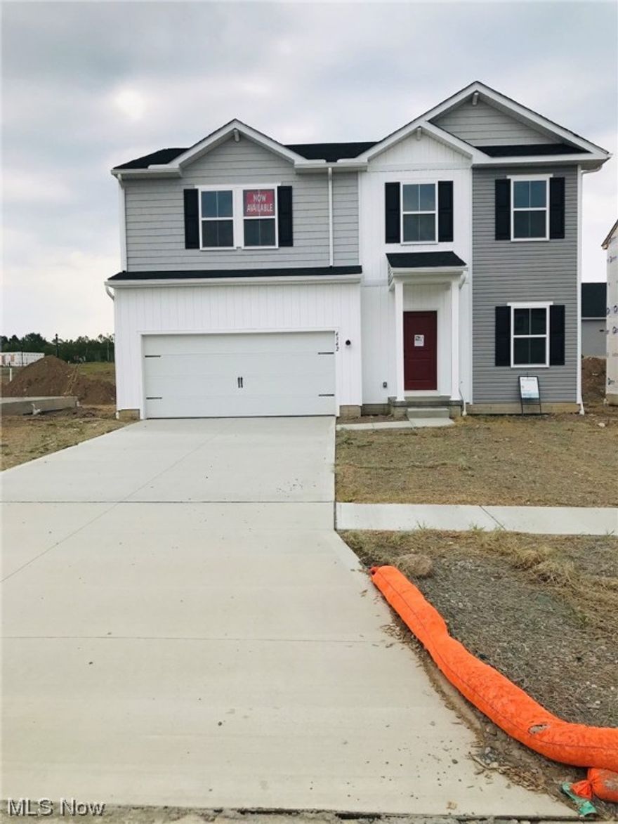 Move in ready now! This newly built home is for sale in the popular subdivision of Booth Farm. The Oleander will give you plenty of space with 4bds, 3bths & an open floor plan. The beautiful exterior has stonework, carriage-style garage doors, corbeled peaks, shake and vertical siding. The well-appointed kitchen comes w/ all stainless-steel appliances, granite countertops & island w/ seating for casual dining, beautiful white 36” cabinetry w/ brushed nickel hardware, & pantry. Cozy up in front of the gas fireplace on those chilly winter nights. Enjoy your oversized owner’s suite which has 3 closets including 2 walk-in closets, a private spa bath & double sinks, ceramic tile flooring & a walk-in shower. Enjoy the convenience of a 2nd-floor laundry room! So much natural light from the large windows as well as recessed lighting throughout. Booth Farm is just 5 mins from the freeway, making commuting easy! We are only 15 mins away from all major shopping in Mentor, and 30 minutes from Cleveland. With a low tax rate, a top-rated school district, and fantastic community amenities such as a playground, pavilion & walking trail near the pond, you don’t need to look any further for your new home! Warranty included! Think you can’t afford a newly built home? We can help! We offer special financing with low interest rates, $0 money down programs & incentive options! This community qualifies for the USDA Direct loan program, conventional, VA, and FHA. Call today before this home is gone!