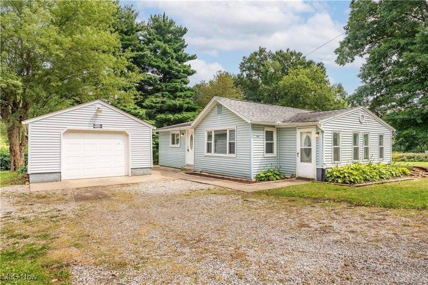 Welcome to this charming ranch in Louisville, offering bright and open living spaces. Upon entering, you're greeted by a kitchen filled with natural light, featuring an abundance of cabinets and appliances. The large living room, ideal for family gatherings, flows seamlessly into a cozy sunroom that overlooks the spacious yard, providing the perfect spot to relax and enjoy the outdoors. Off the living room, you'll find the first bedroom, complete with a generous closet. The main floor also includes two additional bright bedrooms and a large full bath with plenty of storage. The full-size basement offers even more storage options, along with a convenient laundry area. Rounding out this home are two detached garages, providing a total of three garage spaces. Don’t miss your chance—schedule your private showing today!
