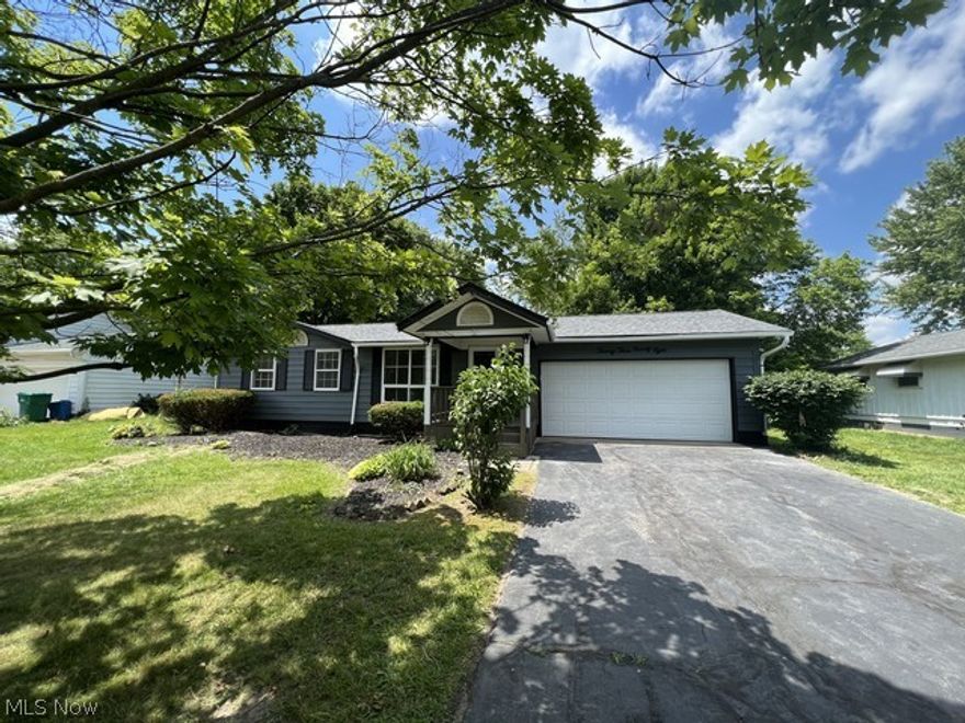 This unique ranch has been updated inside and out!! It features kitchen with eating area and new SS range, micro hood and dishwasher island,
living room, great room with wall of windows and sliders leading to the rear covered patio, 3 bedrooms, full bath, full basement that has just
had some repairs done, and a 2 car attached garage complete this move in ready home!!!