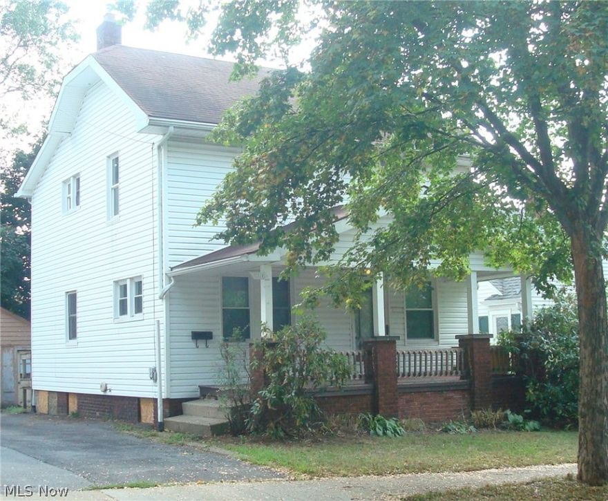 Three bedrooms, living and dining rooms, all with hard wood flooring.  Wood burning fireplace in living room.  Large kitchen with plenty of space for a dinette.  Windows are about 5 years old.  Nice covered front porch. Great rental opportunity.