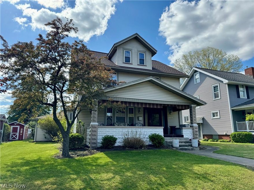 Welcome to this spacious 4 bedroom /3 bath home just around the corner from New Phila Tuscora Park!  The main floor features a large living room with a decorative fireplace and a formal dining room, both with hardwood flooring.  Large kitchen with breakfast bar.  Second level includes four bedrooms and one full bath.  Also, you will find a finished walk-up attic that could be used as a 5th bedroom!  Lower level is finished with a large recreational room and full bath.  Nice fenced in back yard that includes a 20 x 20 patio with pergola, above ground pool, and hot tub.  Rear alley leads to a paved driveway and attached 2-car heated garage. Lots of major updates within the last ten years.   Don't miss out on your opportunity to see this home.