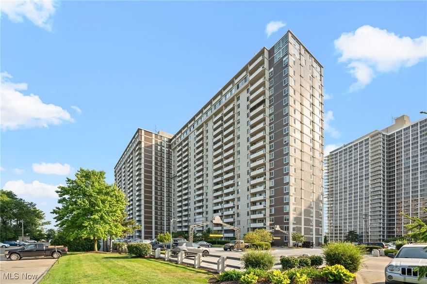 Welcome to this 1 bed, 1 bath, lakeside condo located a short drive from local restaurants and Lake Erie. Step into this newly updated unit and notice the freshly painted walls and new flooring, interior doors, lights, outlets and blinds. No detail was missed during this update. Upon entrance you will notice the open floor plan of the main living area giving this condo an open feel. The living room is the perfect place to cozy up with friends and loved ones to watch a movie. The living room blends seamlessly into the dining room making entertaining a breeze. This area also allows tenants access to the balcony with a view of the lake that is sure to take your breath away. Continuing on, the kitchen has also undergone some updates that include all new black stainless steel appliances, granite countertops, new cabinet doors, and a modern tile backsplash. Cooking is a dream with this kitchen's family hub fridge w alexa and double oven. The full bathroom has new tiled flooring, shower/tub combo with sliding glass doors, and a single sink vanity. The bedroom is spacious in size and offers owners ample closet space with sleek frosted glass doors. The perks of making this condo yours don't stop there! Tenants can enjoy amenities such as racquetball courts, indoor and outdoor pools, sauna, restaurant, beauty salon, and grocery store.  All utilities except electric are included. The unit also comes with a storage locker in the basement and a deeded parking spot. These amenities are all located within the complex so you never have to leave the comfort of your building! Don't miss out on this amazing opportunity and schedule your private showing today!