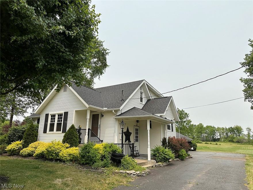 Charming home with 24' x 40' garage on 4+ acres between N.Canton and Hartville! Not offered for sale in 64 years, seller keeping the memories made. Country-style kitchen with appliances. First-floor laundry/half bath. Family room with fireplace. Side-covered porch entry. Updated vinyl windows, shingles on home 6/2023, First floor half bath with convenient laundry and wash sink (additional laundry/commode in the basement). Room to roam here, yet close to amenities. Clean home.