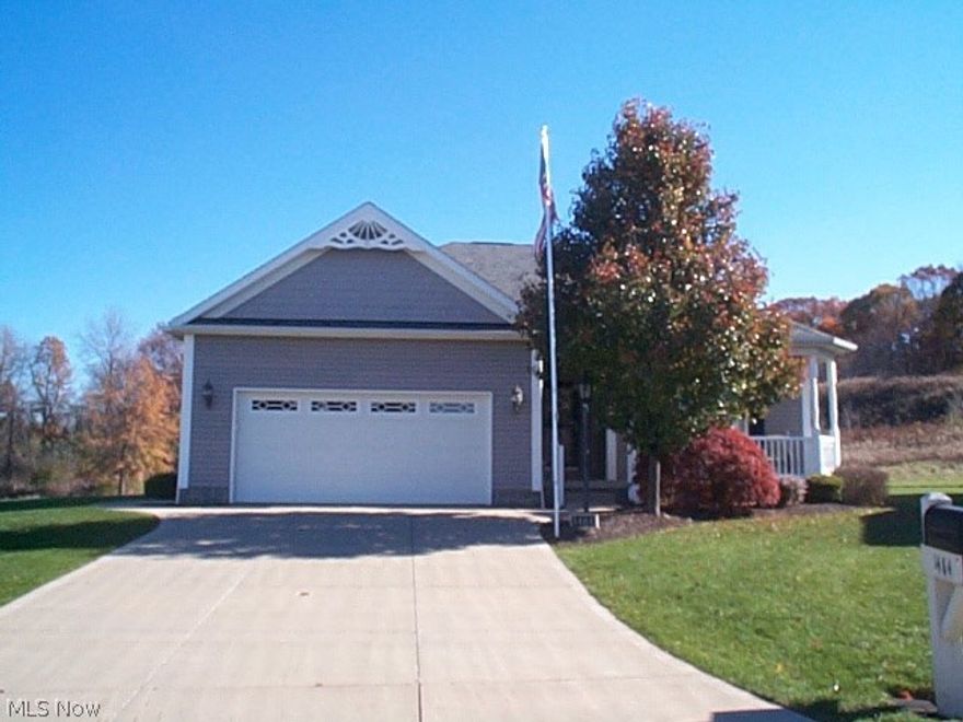 Sharp detached condominium on a cul-de-sac wooded setting. Very well maintained home. Enclosed sun room at rear off kitchen over looks wooded rear. Beautiful hickory kitchen cabinets. Gas fireplace in the living room. Concrete patio, covered front porch. Full basement includes a finished room that could be used as an office or as an additional bedroom plus there is a full third bath.