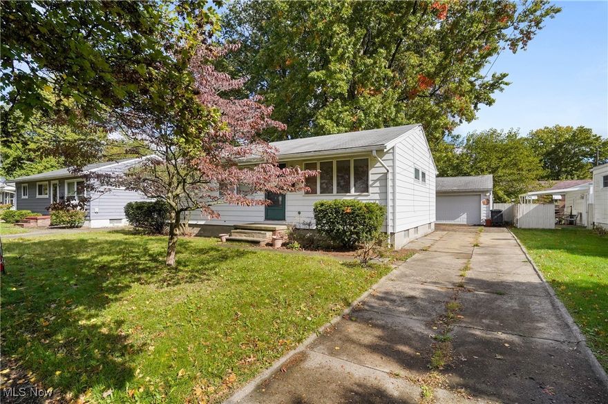 Looking for a great investment opportunity in a home in an area of more expensive homes? Well, here it is! With some TLC and some repairs this home will look amazing! The home has been in the family for approximately 50 years. The kitchen and bathroom need to be updated. There is wood flooring in the living room, dining room and all 3 bedrooms. Some wood will need to be replaced in the hallway and once all flooring has been refinished it will be gorgeous. This ranch style home offers a convenient floorplan. The laundry area is located in the basement and offers electric hook-up for the dryer. The washer and dryer will remain as a gift at no value. Two bedrooms have vinyl windows. The furnace and central air unit are approximately 5 years old. The roof is approximately 10 years old. The front and back exterior doors have been replaced within the past several years. Fresh paint throughout the home will certainly modernize the interior.  The exterior is aluminum siding. There is a 21x20 detached garage with a service door and garage door opener. The backyard is somewhat private. In the basement you will see there is a toilet, shower stall and vanity that serves as a 2nd full bath but is not in a private room. Simply enclose this area and you will have a private full bath in the basement. This home is being sold “as-is” as the sellers will not make repairs.