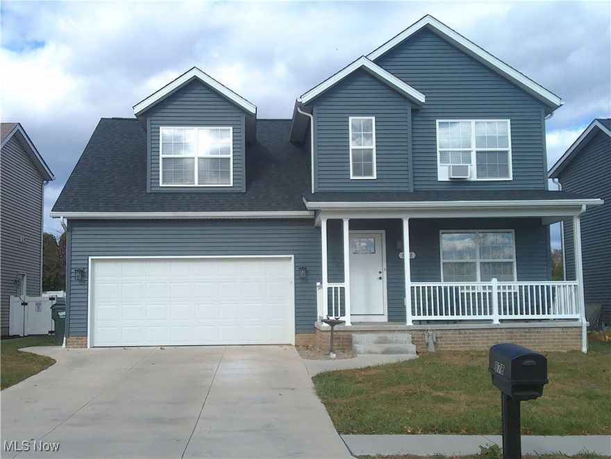 Welcome home to this beautiful newly constructed home, built in 2023. With over 1700 sq. ft, this four bedroom home has a large open concept living room leading into the eat in kitchen with beautiful cabinetry and stainless steel appliances.  Sliding doors in dining area open to a fully fenced back yard with a 6 Ft Vinyl privacy fence and a 12 x 16 concrete patio with hot tub. Half bath located off of living room and LVT flooring throughout main floor. Upstairs you will find the primary bedroom featuring a full bath, two walk in closets, and an office with pocket door. Additionally, you will find a full second bath, and second floor laundry for convenience. Nice open area leading to three additional bedrooms, spacious two car garage and unfinished basement ready to finish for whatever you desire! Seller is a licensed real estate agent in the state of Ohio.

Don't miss your chance to own this beautiful home!

Schedule your appointment today.
