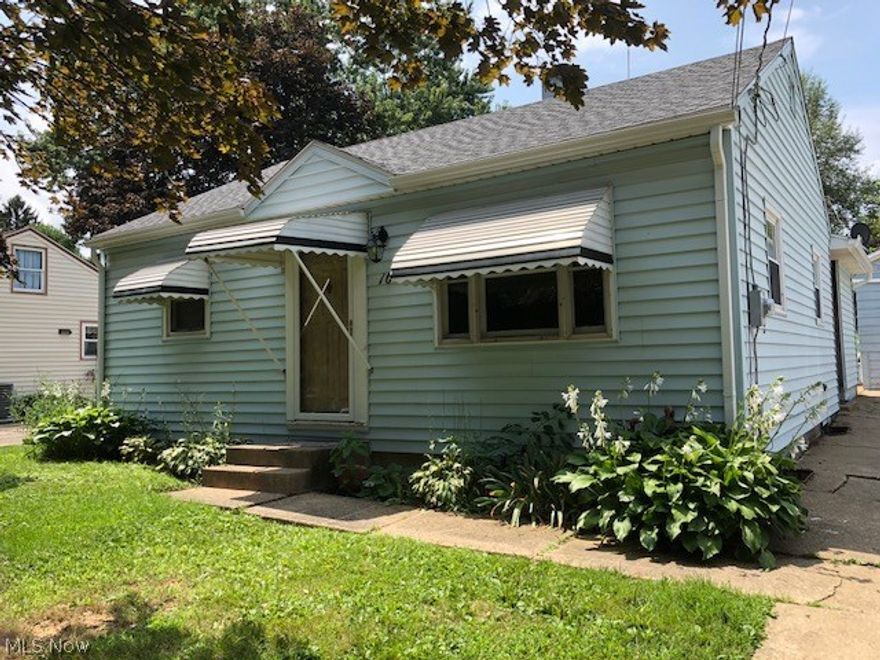 2 BR/1 bath bungalow with wood floors under the carpet in both BR's & living room. Large back yard with 2 car detached garage. New roof & gutters 2018, air conditioning 2 yrs old. Furnace 8 yrs old. Stove newer. 2 outside sheds. Most new windows. Conveniently located in Wooster City limits.