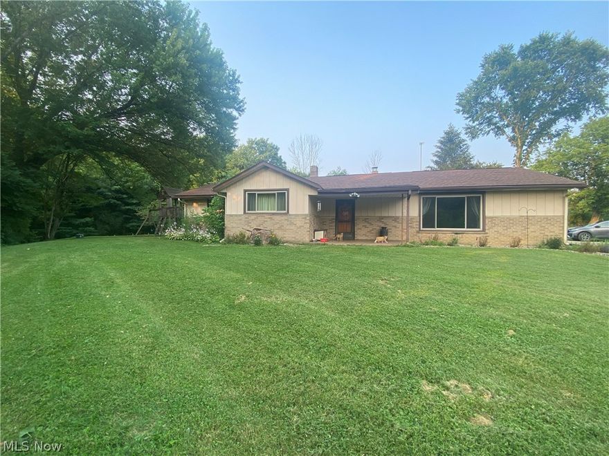 Welcome to country living! This lovely one floor plan ranch style home nestled on one acre is ready for you to call it home. It features 3 bedrooms and 1.5 baths, a spacious kitchen with plenty of counter and storage space. Large living room with lots of natural lighting and extra family room with fire place. This peaceful setting also offers a 26X48 5 car garage and storage shed. New septic was installed in 2019.