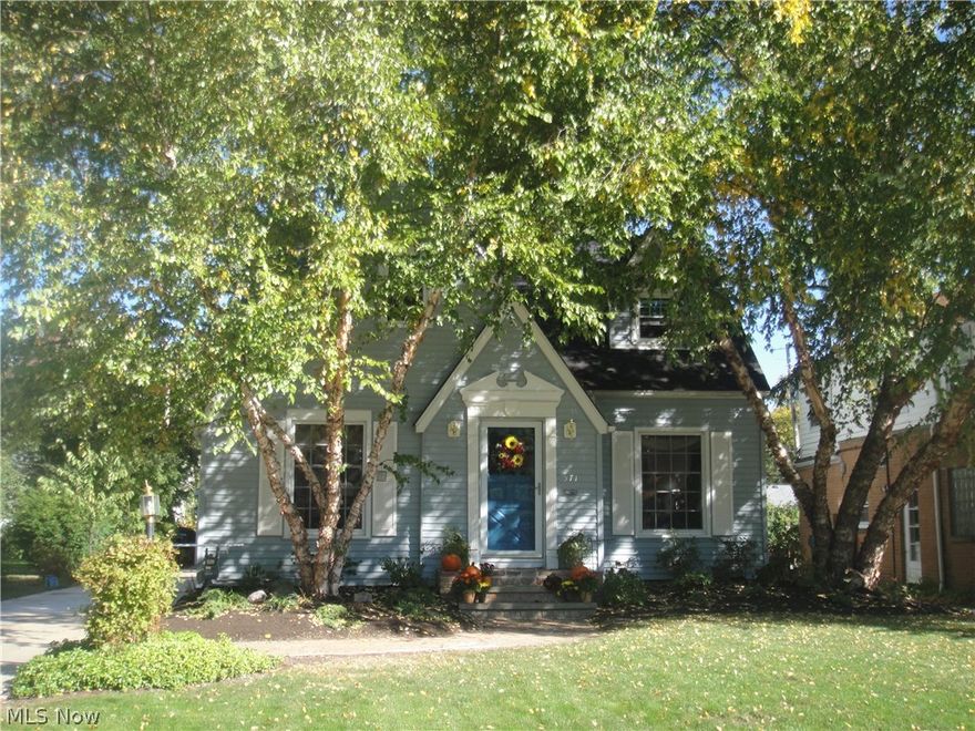 Adorable Cape Cod w/loads of charm! House is located on a pretty, tree lined street & situated on a deep, 194' lot. 1st floor is comprised of an arched entryway, liv rm w/hardwood floors, decorative frpl flanked by built-ins, light-filled kitchen w/appls., 2 bedrms & full bath. 2nd floor includes mastr bdrm w/charming nook & 4th bdrm, currently being used as office. Bsmt rec, recently completed, lg utility area & pantry. Wonderfully tended landscaping & road paver patio. 2 car gar. Many updates include roof, siding, gutters, drive, electric, a/c, furnace, glass block, most newer windows, carpeting, paint. A real find!